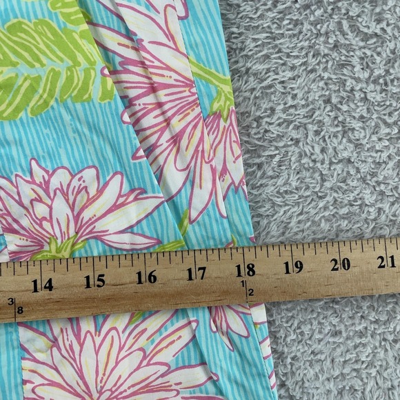 Lilly Pulitzer Strapless Dress‎ Womens 2 Blue Pink Floral Bow Back Sundress Mini - Picture 8 of 10